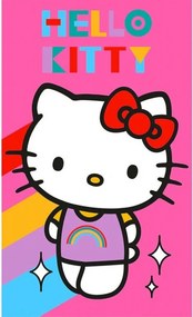 Hello Kitty Rainbow kéztörlő, arctörlő, törölköző 30x50 cm