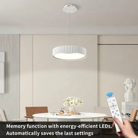 Brilagi - Dimmelhető LED csillár FALCON MODERN LED/30W/230V átm. 40 cm fehér + távirányító