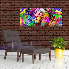 Kép - Oroszlán 3D-s képe (120x50 cm)