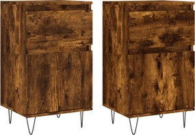 vidaXL 2 db sonoma tölgy színű szerelt fa tálalószekrény 40x35x70 cm