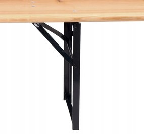 Fa kerti piknik asztal 2 paddal