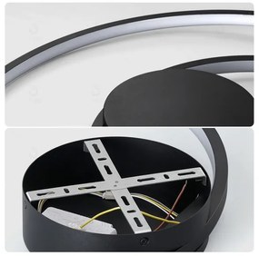 Brilagi - LED dimmelhető mennyezeti lámpa TWISTER LED/105W/230V átm. 100 cm fekete + távirányító