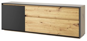 TV asztal/Szekrény Bobbie (artisan tölgy + fekete). 1052779