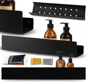 Fürdőszobai Polc Akasztós Loft Fali Zuhany Kád Fém 40cm