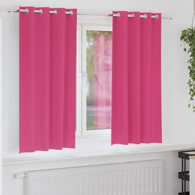 Függönyök 2 pcs Fényes rózsaszín 175x140cm Poliészter