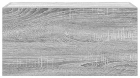 szürke sonoma szerelt fa fali fürdőszobaszekrény 60x25x30 cm