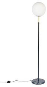 Fekete-fehér állólámpa üveg búrával (magasság 145 cm) Orion – Zuiver