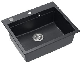 gránit mosogató KURT 110 WORKSTATION Black Dotted