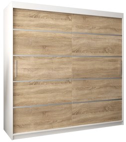 Ruhásszekrény 200 cm Verika 1 200 (fehér + szonoma tölgy). 1063731