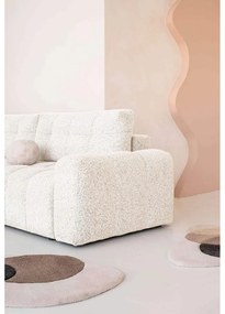 Krémszínű kinyitható tárolóhelyes moduláris sarokkanapé (bal oldali) Lulu – Miuform