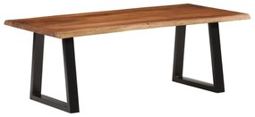 mézbarna tömör akácfa dohányzóasztal 110 x 55 x 40 cm