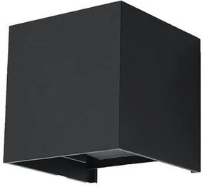 SOLLUX SL-0545 LUCA Modern Kültéri Fali Lámpa Fekete LED IP44