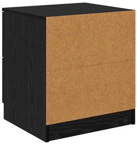 Éjjeliszekrény 2 pcs Musta tammi 45 x 39 x 50 cm Faanyag