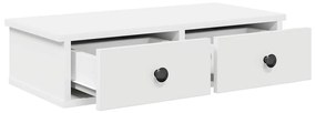 Falipolc fiókokkal fehér 60x25x15 cm műszaki fa