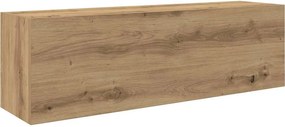 vidaXL kézműves tölgy szerelt fa fali fürdőszobaszekrény 100x25x30 cm