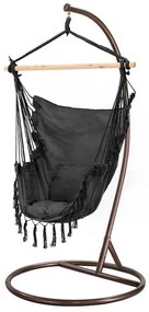 Puerto függőszék állvánnyal fekete-barna