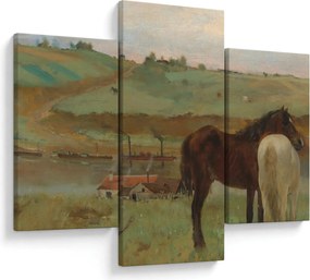 Kép - Edgar Degas, Horses in a Meadow, reprodukciók (90x60 cm)