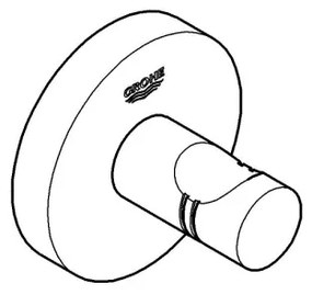 GROHE 411732430 - START fürdőköpeny akasztó, fekete