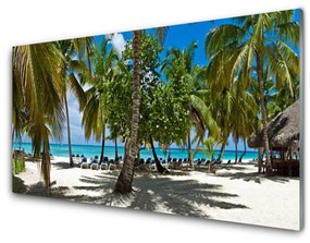 Akrilkép Beach Palm Trees Landscape 120x60 cm