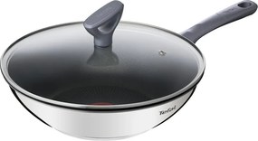 Wok rozsdamentes acél serpenyő fedővel-tapadásmentes felülettel ø 28 cm Daily Cook G7309955 – Tefal