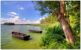 Fotótapéta flizelina 520x318 Csónak tó Tájkép