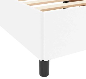 Ágykeret matraccal matracmal Fehér 100 x 200 cm Műbőr