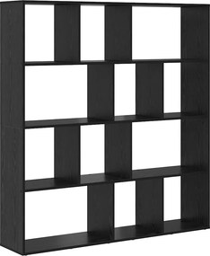 vidaXL Könyvespolc Fekete tölgy 132 x 29 x 141,5 cm Faanyag