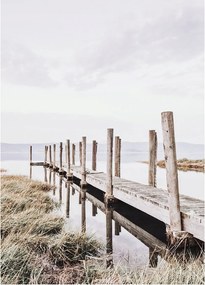 Fotótapéta Tó móló felhők vinil 184x254 +ragasztó