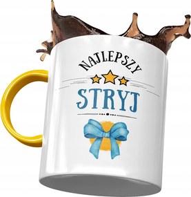 Sárga Bögre Bácsinak Születésnapi Ajándék Nyomtatott Fotóval