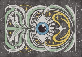 Fotótapéta Flizelin Fali Ragasztó Szett Szimmetrikus szem 208x146 Ragasztó