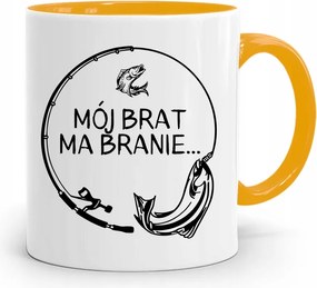 Sárga Bögre Ajándék Testvéremnek A Testvéremnek Van Egy Nyomtatott Kapása