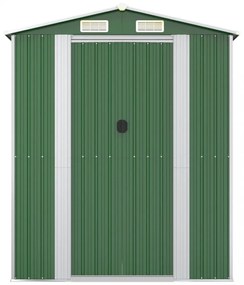 zöld horganyzott acél kerti fészer 192x523x223 cm