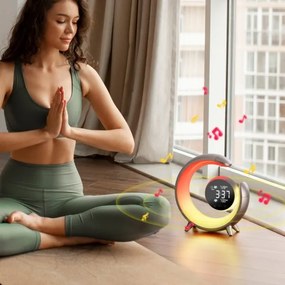 Immax 08981L - RGBW LED asztali lámpa ébresztővel, 20W, USB, dimmelhető