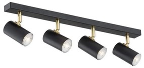 Argon 1690 - Spotlámpa LAGOS 4xGU10/5W/230V fekete/sárgaréz