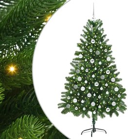 vidaXL Karácsonyfa 300 LED-del állvánnyal Zöld 180 cm PE