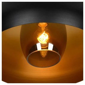 Lucide 30186/38/30 - Mennyezeti lámpa SHARAN 1xE27/60W/230V átm. 38 cm fekete