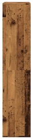 antik fa színű szerelt fa térelválasztó 100 x 33 x 155,5 cm