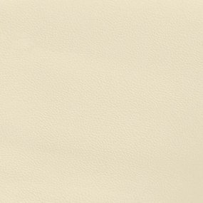krémszínű műbőr ágykeret 140x200 cm