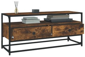 füstös tölgy színű szerelt fa TV-szekrény 100 x 35 x 45 cm