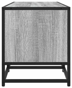 szürke sonoma színű szerelt fa és fém TV-szekrény 160x35x41 cm