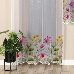 Mg Függöny Virágos Rét 3D nyomtatás 140x230 kész , függönykarnis