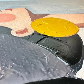 Kép kézzel festett részletekkel 70x100 cm Mae – Styler