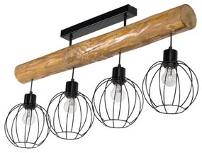 Spot-Light DO6977404 - Felületre szerelhető csillár  BERIS 4xE27/25W/230V fenyő