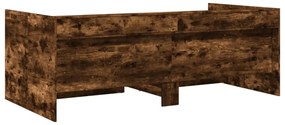 füstös tölgy kanapéágy fiókkal matrac nélkül 90x200 cm