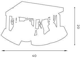 Spotlámpa VIVA 4xGU10-AR111/15W/230V