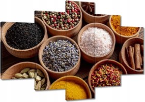 Vászonkép 120x80 Só Ánizs Fahéj kurkuma