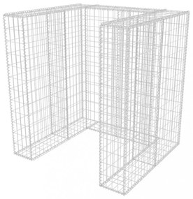acél gabion 1 db gurulós kukához 110 x 100 x 120 cm