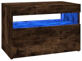 füstös tölgy színű TV-szekrény LED-világítással 60 x 35 x 40 cm