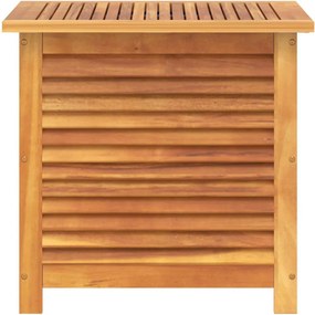 vidaXL tömör akácfa kerti tárolóláda zsaluval 60 x 50 x 56 cm