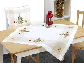 Hímzett karácsonyi terítő Christmas tree TiaHome - 85x85cm